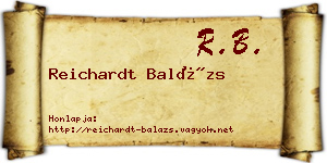 Reichardt Balázs névjegykártya