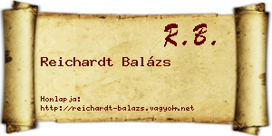 Reichardt Balázs névjegykártya